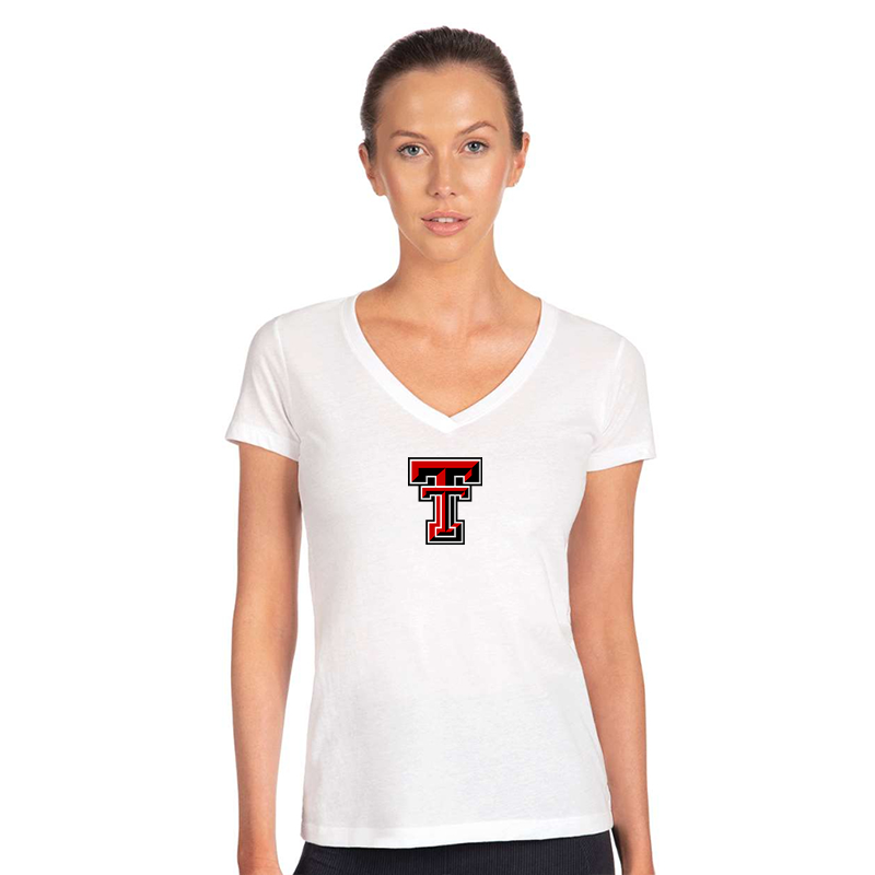 Women's Texas Tech Red Raiders  Next Level V-Neck T-Shirt